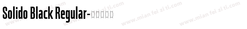 Solido Black Regular字体转换